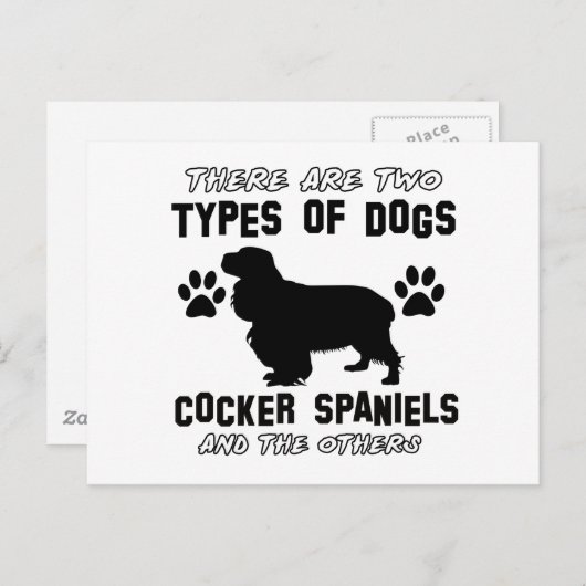 Funny cocker spaniel design briefkaart (Voorkant / Achterkant)