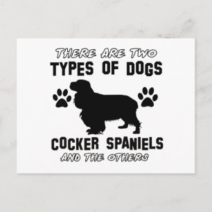 Funny cocker spaniel design briefkaart