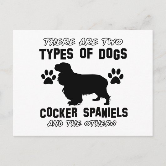 Funny cocker spaniel design briefkaart (Voorkant)