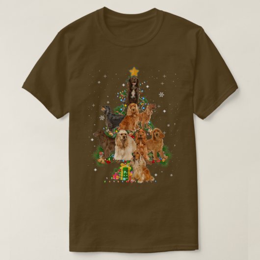 Funny Cocker Spaniel Dog Hondenliefhebber met kers T-shirt (Design voorkant)