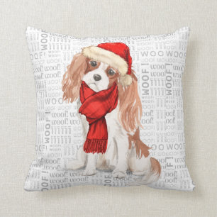 Funny Cocker Spaniel Dog Waterverf Christmas Kussen
