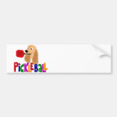 Funny Cocker Spaniel met Pickleball Paddle Bumpersticker (Voorkant)