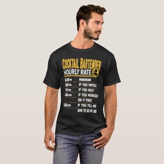 Funny Cocktail Bartender Bartending Mixologist Hou T-shirt (Voorkant volledig)