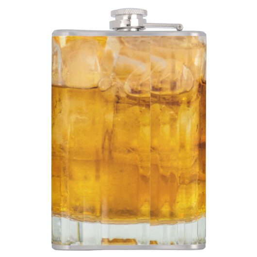 Funny Cocktail op Ice Whiskey Heupfles (Achterkant)