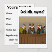 Funny Cocktail Party-uitnodigingen Kaart (Voorkant / Achterkant)