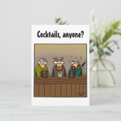 Funny Cocktail Party-uitnodigingen Kaart (Staand voorkant)