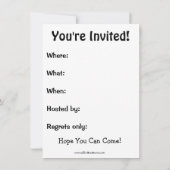 Funny Cocktail Party-uitnodigingen Kaart (Achterkant)