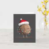 Funny Coconut Christmas Graphics Lights Lover Kaart (Gele Bloem)