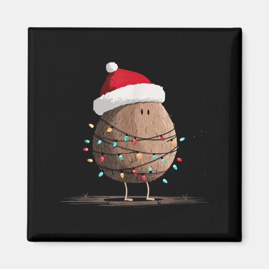 Funny Coconut Christmas Graphics Lights Lover  Magneet (Voorkant)