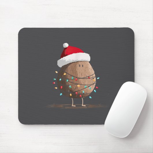Funny Coconut Christmas Graphics Lights Lover  Muismat (Met muis)