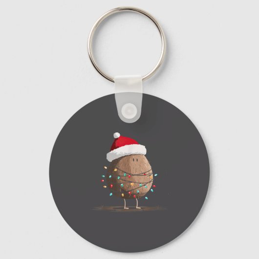 Funny Coconut Christmas Graphics Lights Lover  Sleutelhanger (Voorkant)