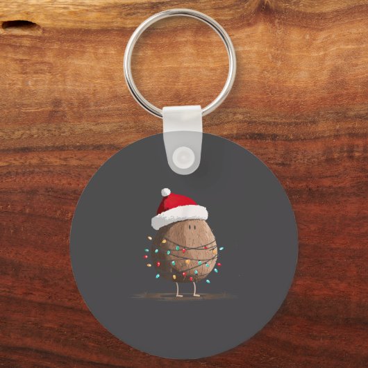Funny Coconut Christmas Graphics Lights Lover  Sleutelhanger (Voorkant)