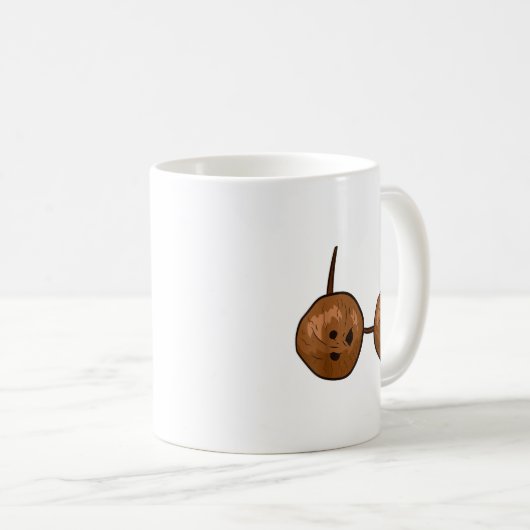 Funny Coconut Summer Coconuts Bra Funny Halloween  Koffiemok (Voorkant rechts)