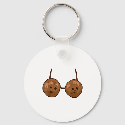 Funny Coconut Summer Coconuts Bra Funny Halloween  Sleutelhanger (Voorkant)