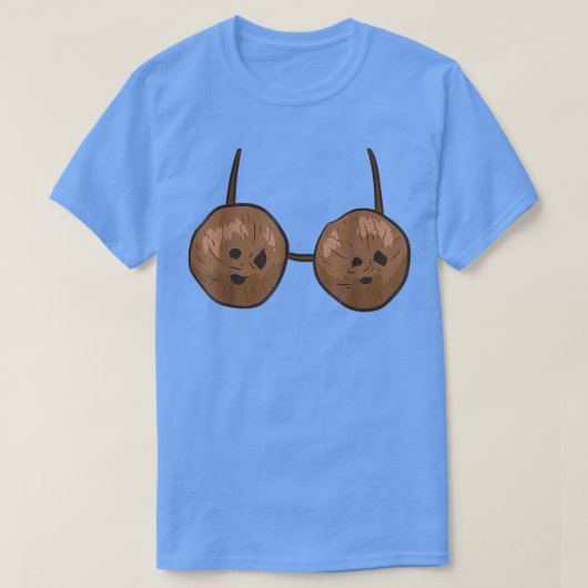 Funny Coconut Summer Coconuts Bra Funny Halloween T-shirt (Design voorkant)