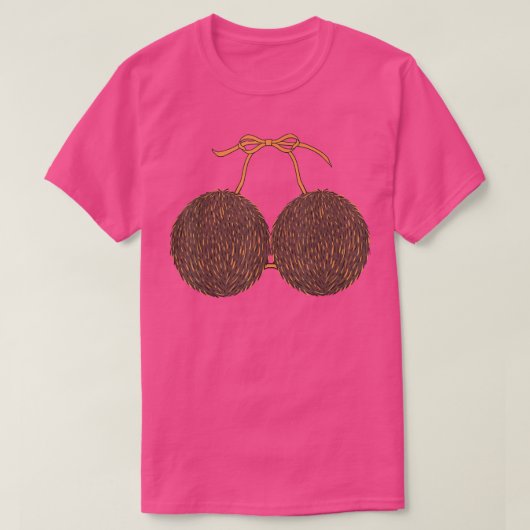 Funny Coconut Summer Coconuts Bra Funny Halloween T-shirt (Design voorkant)