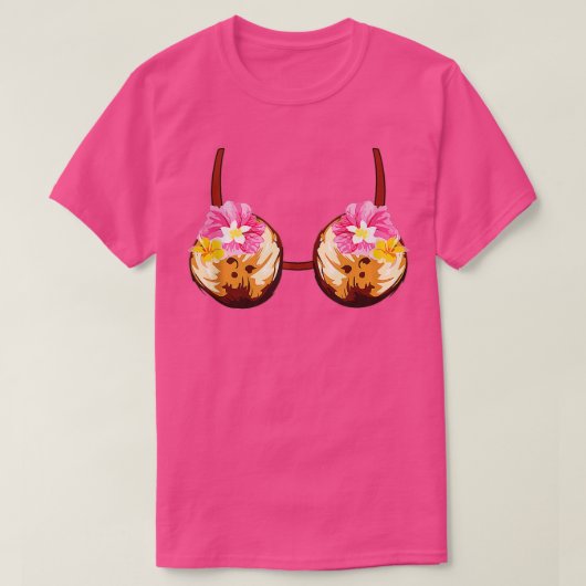 Funny Coconut Summer Coconuts Bra Funny Halloween T-shirt (Design voorkant)