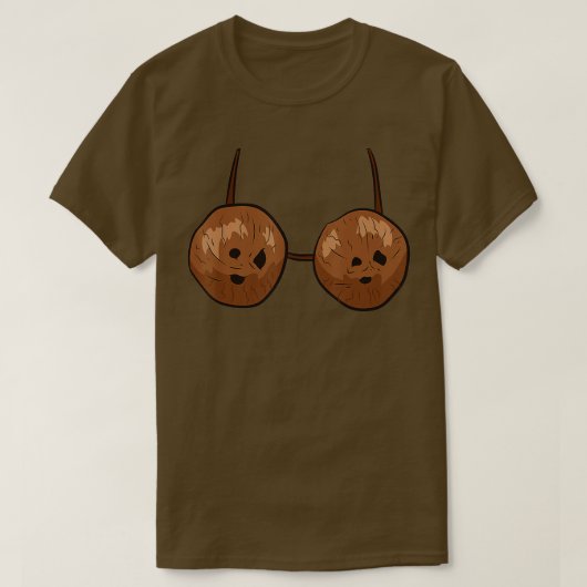 Funny Coconut Summer Coconuts Bra Funny Halloween T-shirt (Design voorkant)