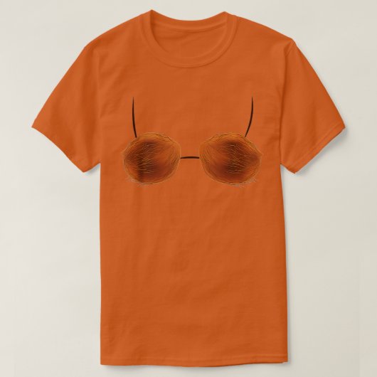 Funny Coconut Summer Coconuts Bra Halloween Costum T-shirt (Design voorkant)