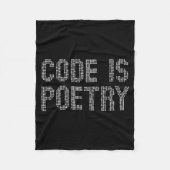 Funny Code Is Etry Saying Quote Programer Gift Fleece Deken (Voorkant)