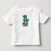 Funny Code Rex T-Shirt - Schattige Dinosaur Coder (Voorkant)