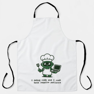 Funny Coder Apron — I Cook Like I Code Schort