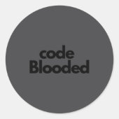 Funny Coder Computer Programmer Ronde Sticker (Voorkant)