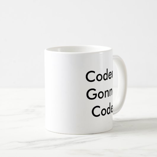 Funny Coder Gift "Coders Gonna Code" Koffiemok (Voorkant rechts)