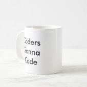 Funny Coder Gift "Coders Gonna Code" Koffiemok (Voorkant links)