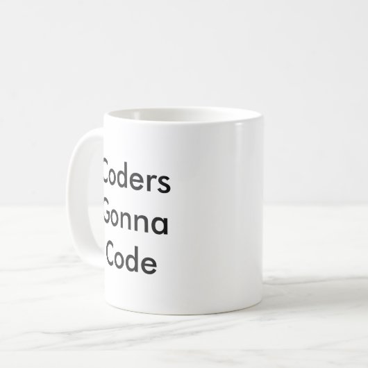 Funny Coder Gift "Coders Gonna Code" Koffiemok (Voorkant links)