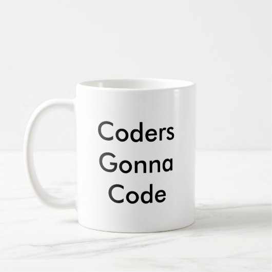 Funny Coder Gift "Coders Gonna Code" Koffiemok (Links)