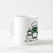 Funny Coder Mug — git commit made pasta Koffiemok (Voorkant links)