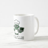 Funny Coder Mug — I Debug Code and I Cook Koffiemok (Voorkant rechts)