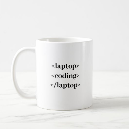 Funny Coding Laptop Koffiemok (Links)