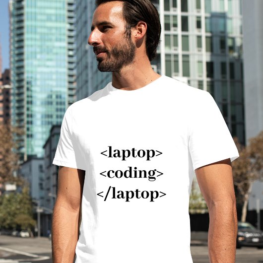 Funny Coding Laptop T-shirt