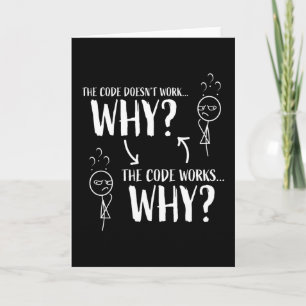Funny Coding Programmer Gift voor Geek Kaart