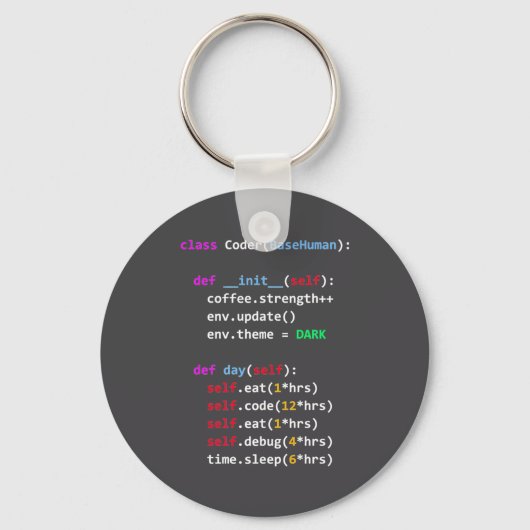 Funny Coding Python Cl Eat Code Sleep  Sleutelhanger (Voorkant)