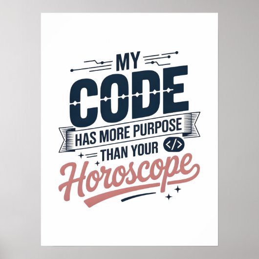 Funny Coding Quote AI Programmer Design Poster (Voorkant)