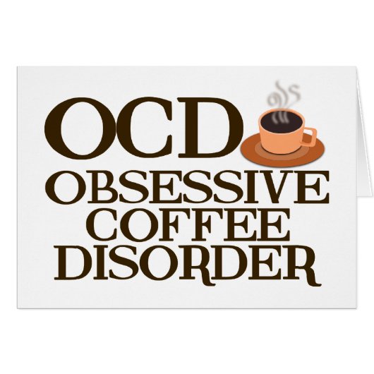 Funny Coffee Addict Kaart (Voorkant Horizontaal)