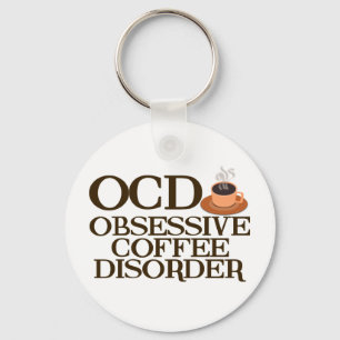 Funny Coffee Addict Sleutelhanger