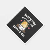 Funny Coffee And Cat Saying Caffeine Lover Barista Servet (Hoek)