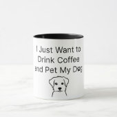 Funny "Coffee and Dog" Sarcastic Quote Mug Mok (Midden)