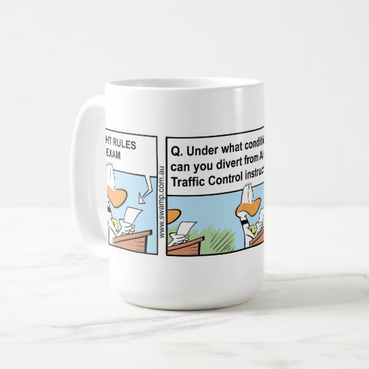 Funny Coffee Aviation Humor Mok (Voorkant links)