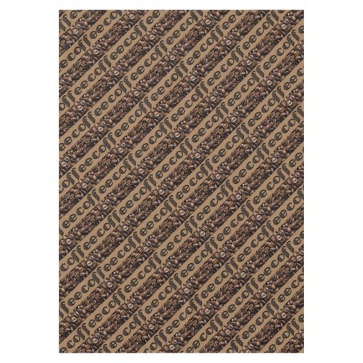 Funny Coffee Beans Typografie Tablecloth Tafelkleed (Voorkant)