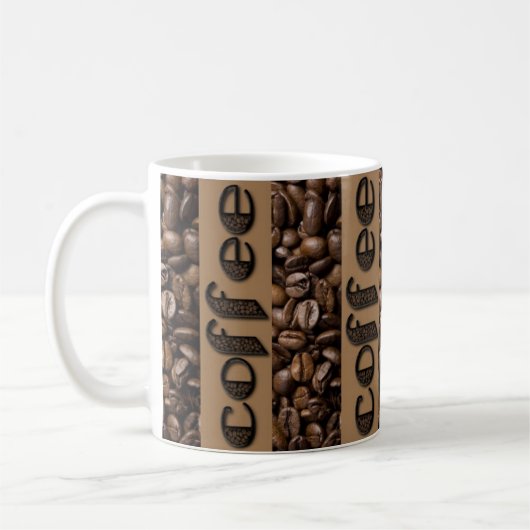 Funny Coffee Beans Typography Coffee Lovers Mug Koffiemok (Links)