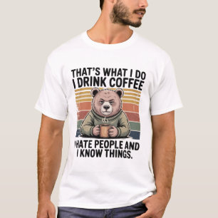 Funny Coffee Beer T-Shirt - Ik haat mensen en weet