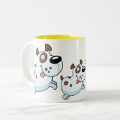 Funny Coffee black met Dog hair Mok (Voorkant links)