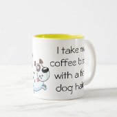 Funny Coffee black met Dog hair Mok (Voorkant rechts)