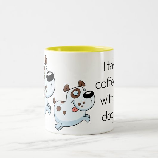 Funny Coffee black met Dog hair Mok (Center)