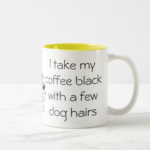 Funny Coffee black met Dog hair Mok